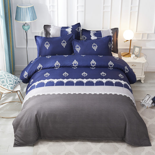 Luxury Comforter Bedding Set Printed Duvet Cover Pillowcases