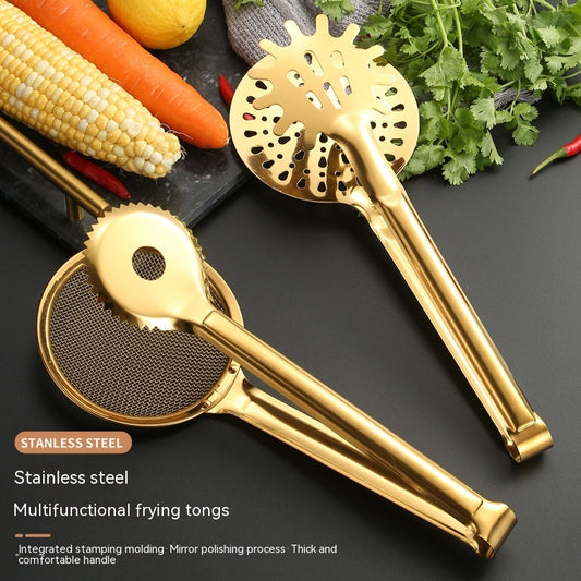 Kitchen Tools Stainless Steel Food Tong Fried Food Filter Clip