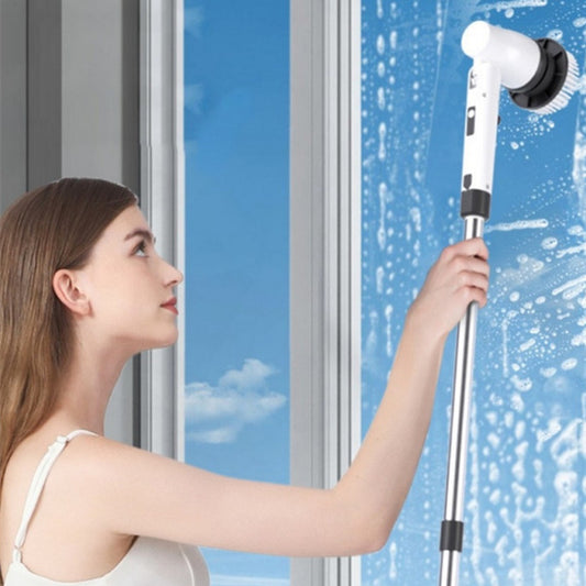 7-in-1 Wireless Cleaning Brush Long Handle Retractable Bathroom Toilet Floor Electric Brush