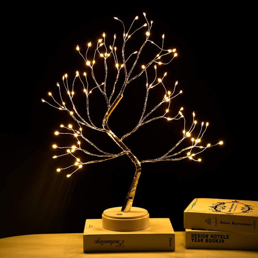 LED Bedroom Tree Shape String Copper Wire Lamp