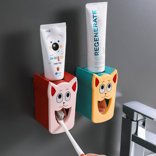 Toilet Toiletries Punch-free Children's Cartoon Toothpaste Dispenser